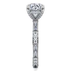 Sale Gabriel & Co. Luca - 14K White Gold Round Diamond Channel Set Engagement Ring