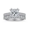 Clearance Gabriel & Co. Luciole - 14K White Gold Cushion Cut Diamond Engagement Ring