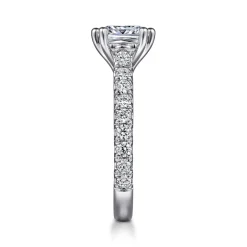 Clearance Gabriel & Co. Luciole - 14K White Gold Cushion Cut Diamond Engagement Ring