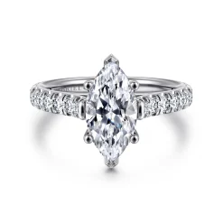 Clearance Gabriel & Co. Luciole - 14K White Gold Marquise Shape Diamond Engagement Ring