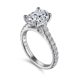 Sale Gabriel & Co. Luciole - 14K White Gold Oval Diamond Engagement Ring