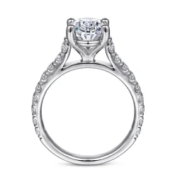 Sale Gabriel & Co. Luciole - 14K White Gold Oval Diamond Engagement Ring