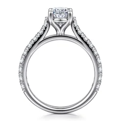 Gabriel & Co. Luciole - 14K White Gold Oval Diamond Engagement Ring