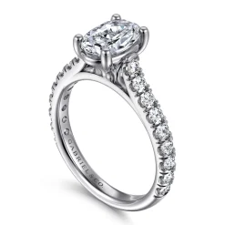 Gabriel & Co. Luciole - 14K White Gold Oval Diamond Engagement Ring