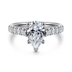 Online Gabriel & Co. Luciole - 14K White Gold Pear Shape Diamond Engagement Ring