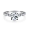 Discount Gabriel & Co. Luciole - 14K White Gold Round Diamond Engagement Ring