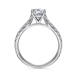 Discount Gabriel & Co. Luciole - 14K White Gold Round Diamond Engagement Ring