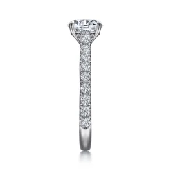 Discount Gabriel & Co. Luciole - 14K White Gold Round Diamond Engagement Ring