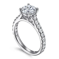 Online Gabriel & Co. Luciole - 14K White Gold Round Diamond Engagement Ring