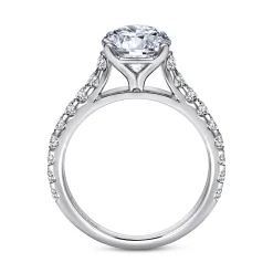 New Gabriel & Co. Luciole - Platinum Round Diamond Engagement Ring