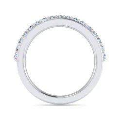Sale Gabriel & Co. Lumierre - 14K White Gold Channel Prong Diamond Anniversary Band with Milgrain - 0.35 ct
