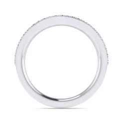 Clearance Gabriel & Co. Lumierre - 14K White Gold Channel Prong Diamond Anniversary Band with Milgrain - 0.17 ct