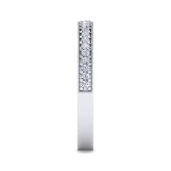 Clearance Gabriel & Co. Lumierre - 14K White Gold Channel Prong Diamond Anniversary Band with Milgrain - 0.17 ct