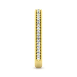 Sale Gabriel & Co. Lumierre - 14K Yellow Gold Channel Prong Diamond Anniversary Band with Milgrain - 0.2 ct