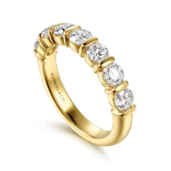 Outlet Gabriel & Co. Lumière - 14K Yellow Gold Channel Setting Diamond Anniversary Band - 1.4 ct