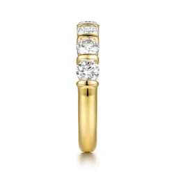 Outlet Gabriel & Co. Lumière - 14K Yellow Gold Channel Setting Diamond Anniversary Band - 1.4 ct