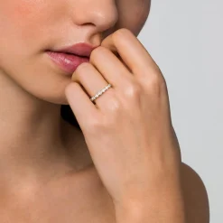 Online Gabriel & Co. Lumière - 14K Yellow Gold Channel Setting Diamond Anniversary Band - 0.5 ct