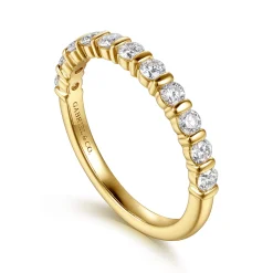 Online Gabriel & Co. Lumière - 14K Yellow Gold Channel Setting Diamond Anniversary Band - 0.5 ct