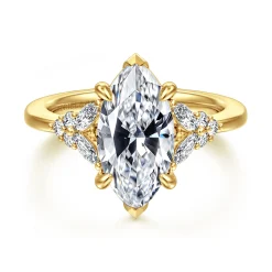 Online Gabriel & Co. Lunara - 14K Yellow Gold Marquise Shape Diamond Engagement Ring