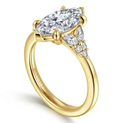 Online Gabriel & Co. Lunara - 14K Yellow Gold Marquise Shape Diamond Engagement Ring