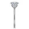 Outlet Gabriel & Co. Madison - 14K White Gold Oval Three Stone Lotus Diamond Engagement Ring