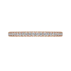 Outlet Gabriel & Co. Madrid - 14K Rose Gold Diamond Wedding Band - 0.25 ct