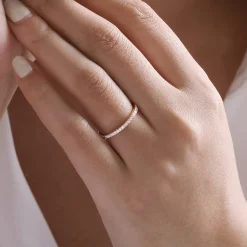 Outlet Gabriel & Co. Madrid - 14K Rose Gold Diamond Wedding Band - 0.25 ct