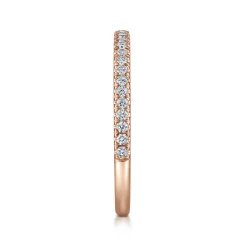 Outlet Gabriel & Co. Madrid - 14K Rose Gold Diamond Wedding Band - 0.25 ct