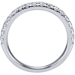 New Gabriel & Co. Madrid - Platinum French Pave Diamond Wedding Band - 0.5 ct