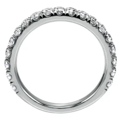 Sale Gabriel & Co. Madrid - Platinum French Pave Diamond Wedding Band - 0.72 ct