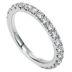 Sale Gabriel & Co. Madrid - Platinum French Pave Diamond Wedding Band - 0.72 ct
