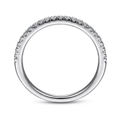 Best Gabriel & Co. Madrid - Platinum French Pave Diamond Wedding Band - 0.25 ct