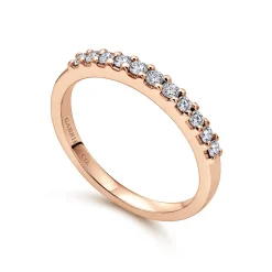 Online Gabriel & Co. Manila - 14K Rose Gold Diamond Anniversary Band - 0.25 ct