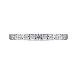 Outlet Gabriel & Co. Manila - 14K White Gold 11 Stone Shared Prong Set Diamond Wedding Band - 0.25 ct
