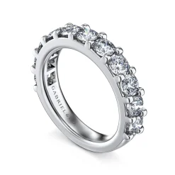 Gabriel & Co. Manila - 14K White Gold 11 Stone Shared Prong Diamond Anniversary Band - 1.7 ct