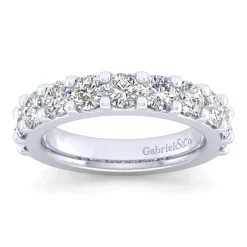 Gabriel & Co. Manila - 14K White Gold 11 Stone Shared Prong Diamond Anniversary Band - 1.7 ct