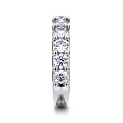 Gabriel & Co. Manila - 14K White Gold 11 Stone Shared Prong Diamond Anniversary Band - 1.7 ct
