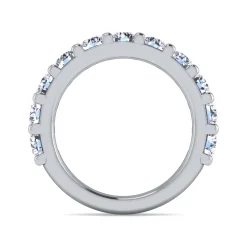 Hot Gabriel & Co. Manila - 14K White Gold 11 Stone Shared Prong Diamond Anniversary Band - 2 ct