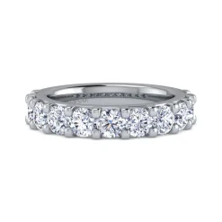 Hot Gabriel & Co. Manila - 14K White Gold 11 Stone Shared Prong Diamond Anniversary Band - 2 ct
