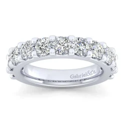 Hot Gabriel & Co. Manila - 14K White Gold 11 Stone Shared Prong Diamond Anniversary Band - 2 ct