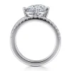 New Gabriel & Co. Margo - 14K White Gold Bezel Prong Pear Shape Wrap Engagement Ring
