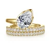 Hot Gabriel & Co. Margo - 14K Yellow Gold Bezel Prong Pear Shape Wrap Engagement Ring