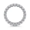 Online Gabriel & Co. Mariposa - 14K White Gold Scallop Setting Emerald Cut Diamond Eternity Band - 3.3 ct