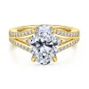 Online Gabriel & Co. Mariselle - 14K Yellow Gold Split Shank Oval Three Stone Diamond Engagement Ring