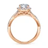Best Gabriel & Co. Marissa - 14K Rose Gold Round Halo Diamond Engagement Ring