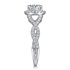 Gabriel & Co. Marissa - 14K White Gold Round Halo Diamond Engagement Ring