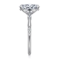 Clearance Gabriel & Co. Marline - 14K White Gold Oval Diamond Engagement Ring