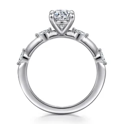 Sale Gabriel & Co. Marline - 14K White Gold Oval Diamond Engagement Ring