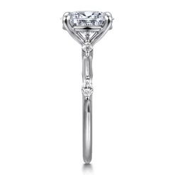 Sale Gabriel & Co. Marline - 14K White Gold Oval Diamond Engagement Ring