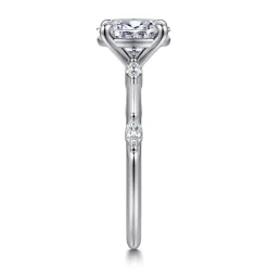 Gabriel & Co. Marline - 14K White Gold Oval Diamond Engagement Ring